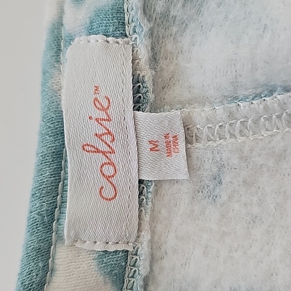 Colsie Jumpsuit Overalls Coveralls Crop Sleeveless Pockets Tie-Dye Green White M - Picture 8 of 14